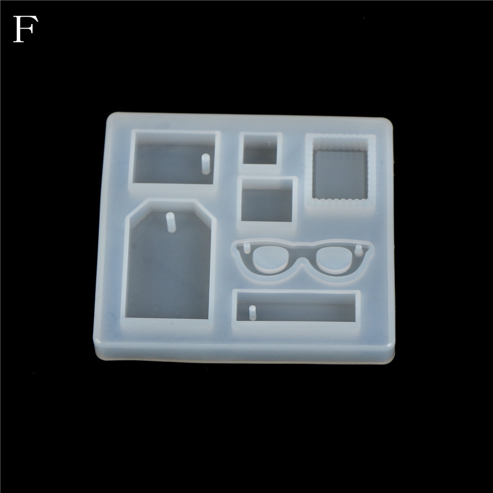 1Stck Epoxid Anhänger Handwerk Werkzeug Handgemachte DIY Silikon bilden Harz Tasten Herz knapp Anhänger Schmuck Machen bilden: F