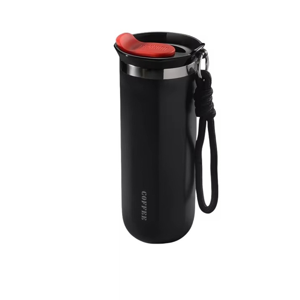 Portable 350ML/500ML Stainless Steel Insulated Cup Leak-Proof Double Wall Thermal Mug with Lid Coffee Mug Camping Use: black / 401-500ml