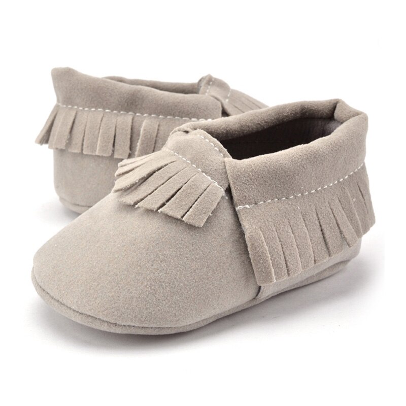 Grote boog borduurwerk liefde pu lederen baby meisje schoenen non-slip zachte zolen schoeisel voor pasgeboren wieg schoenen peuter meisjes schoenen: style2 gray / 0-6 months