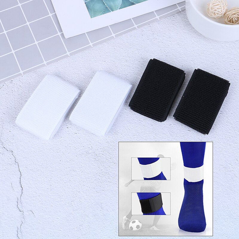 1 Paar Voetbal Shin Guard Blijven Vaste Bandage Tape Scheenbeschermers Voorkomen Off Verstelbare Elastische Sport Bandage Sport Vaststelling riem