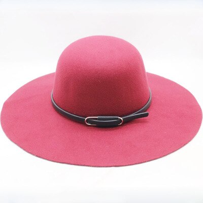 Kvinder vinter klassisk retro damer fedora jazz bredbånd bomuld søde toppe jule top forældre-barn kasket solhat: Rødvin / Børn 50-52cm