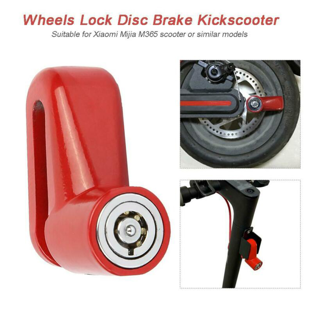 Candado antirrobo para patinete eléctrico, mecanismo de bloqueo de freno de disco para ruedas de scooter, con cable de acero, cerradura para Xiaomi M365