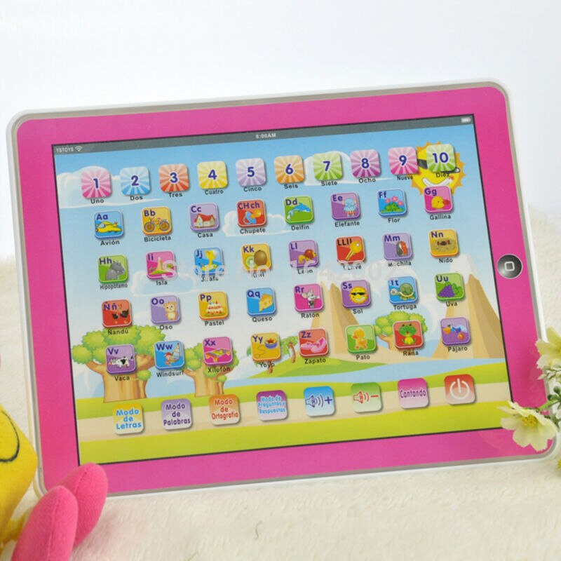 Spaans Alfabet Kind Tablet Punt Lezen Touch Enable Laptop Compluter Educatief Speelgoed Playmobel Details voor kinderen