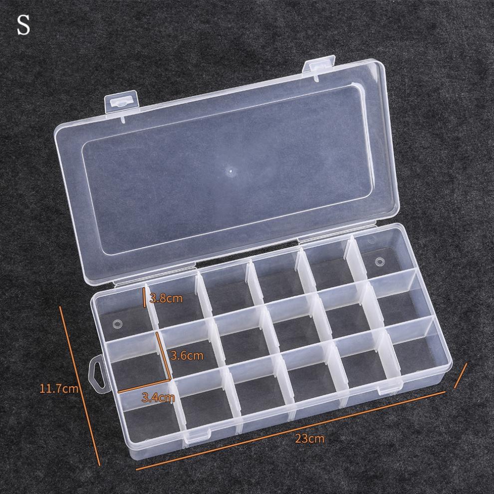 Multi Grid Fishing Tackle Box 3 Size for Fishing Hooks Swivel Ring Lures and Accessories Storage Case
