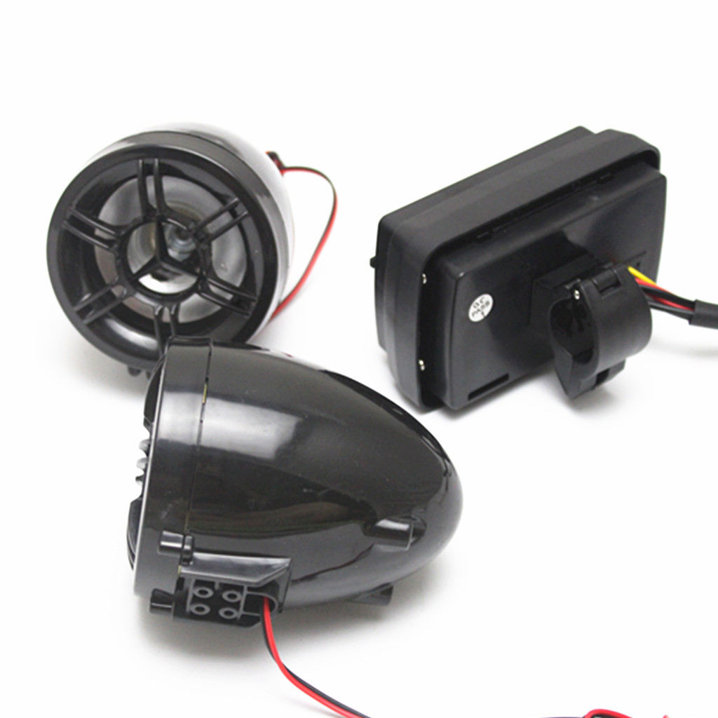 Motorcycle Bike Handlebar Mount Audio Radio MP3 Speaker For Yamaha Cruisers