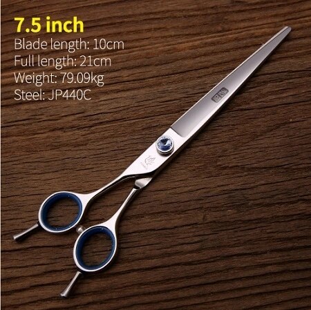 Fenice-Tijeras profesionales para zurdos para mascotas, 7,5/8,0 pulgadas, corte de pelo de perro: 7.5 inch