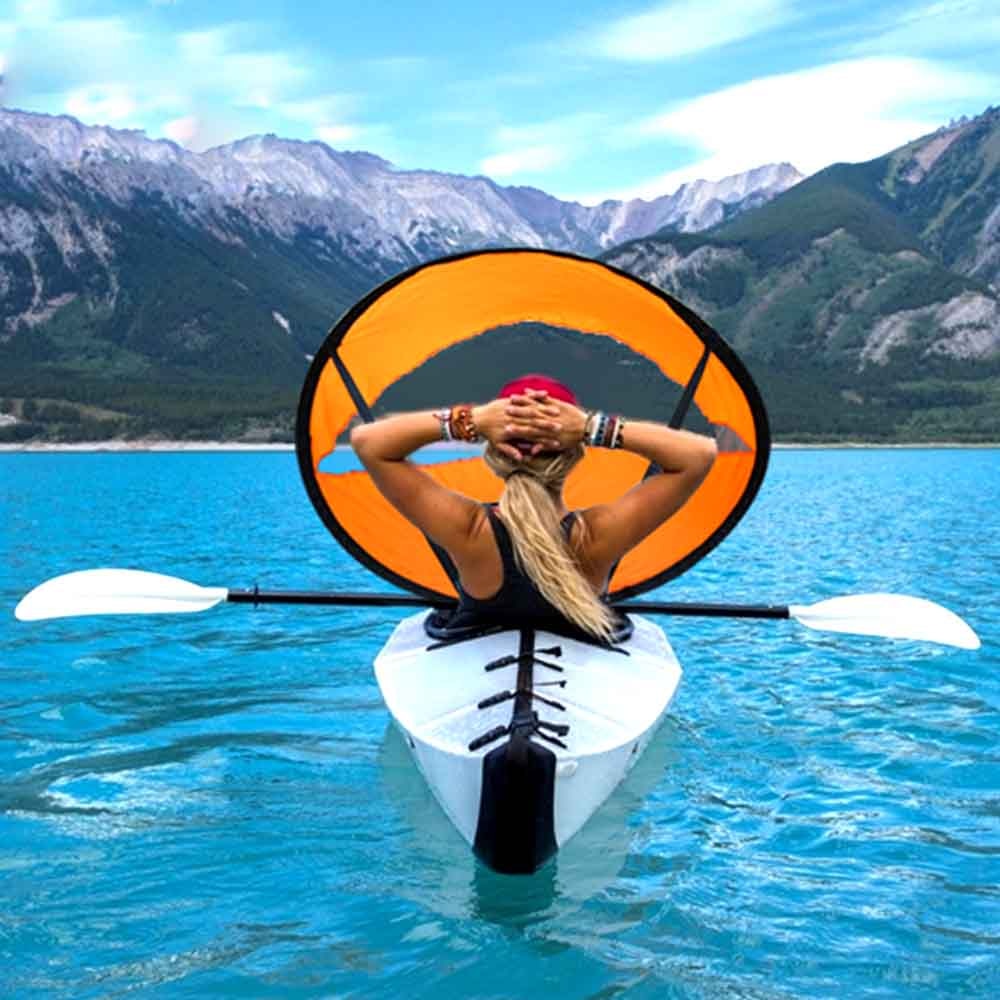 Foldable Kayak Boat Wind Sail Sup Paddle Board Sailing Paddle Rowing Boats with Clear Window Folding Sail Kayak Accessories
