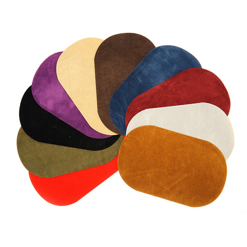 Patch de broderie ovale simple à repasser, à coudre, pour réparer les vêtements, les coudes, les genoux, les autocollants, les applications décoratives en tissu à coudre