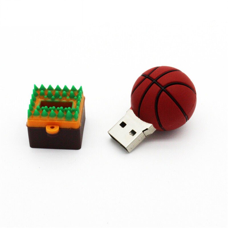 JASTER USB 2.0 flash memory stick football basketball Mini ball usb flash drive pen drive 4GB 16GB 32GB 64GB boy U disk: 16GB / Basketball