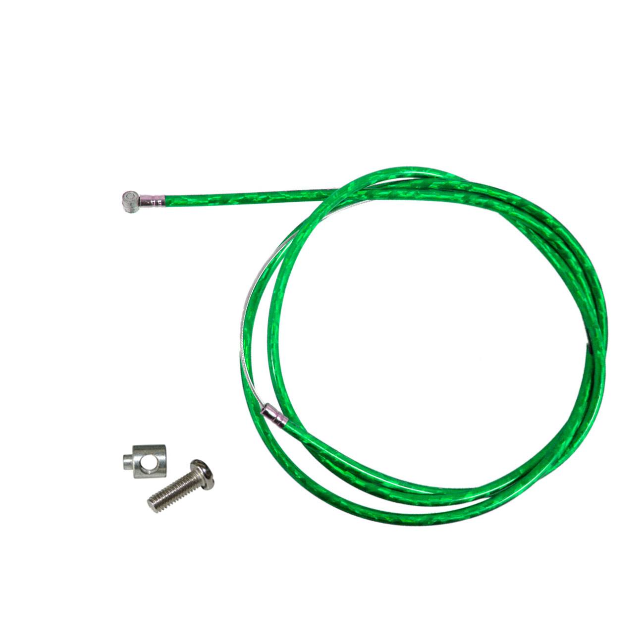 Rød kobling kabellås gasspjæld kobling kabel linje passer 49cc 60cc motoriseret cykel: Grøn