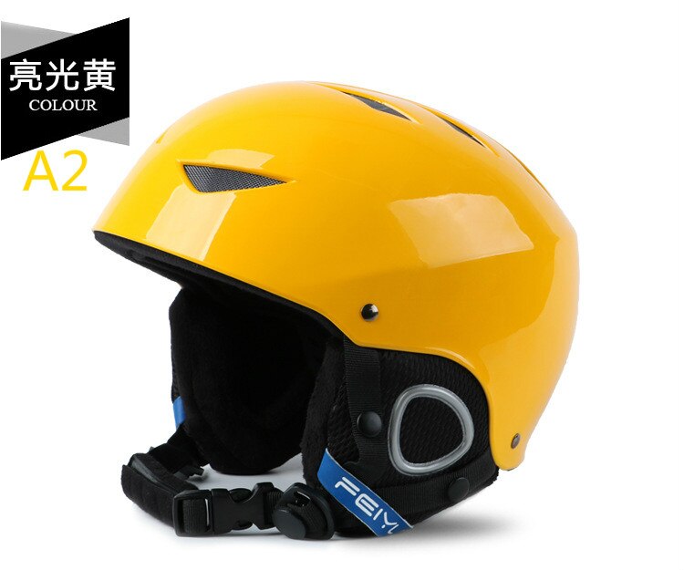 FEIYU volwassen kinderen ski helm mannen en vrouwen single board hoofd guard dubbele plaat uitgerust met sport ski cap: A2 / 52 TO 56 CM