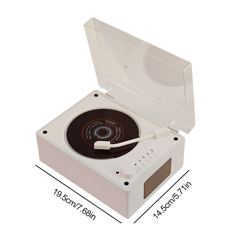 Rechargeable Retro CD Player Wireless Bluetooth 5.0 Speaker USB 3.5mm AUX Portable CD Player Home Music Player Desktop CD Player