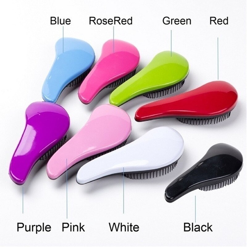 Baby Kinder und Frauen Entwirren Haar Pinsel Combs Salon Sanfte Anti-statische Pinsel Verwicklung Nass Trocken Borsten Griff Baby haar Pinsel: Green