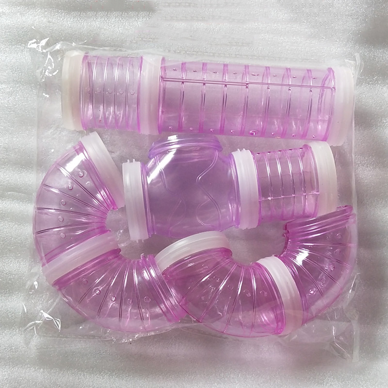 Acrylic Hamster External Pipe Toy U Type I Straight Pipe T Type Pipe Small Pet House External DIY Tunnel: Style C