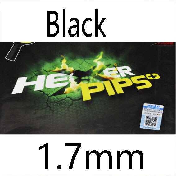 Original Andro table Tennis Rubber Hexer Pips+ Raw Rubber Ping Pong Tenis De Mesa: Black 1.7mm