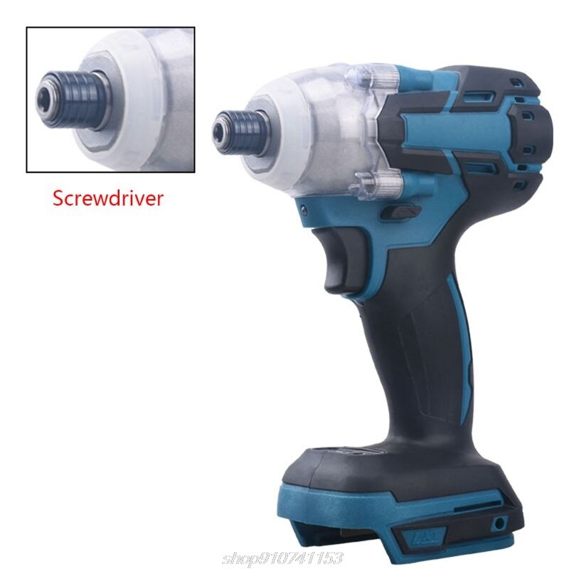 18V Cordless Electric Impact Wrench Motor 1/2" Square Brushless Rechargeable Wrench LED Light N13 20: B