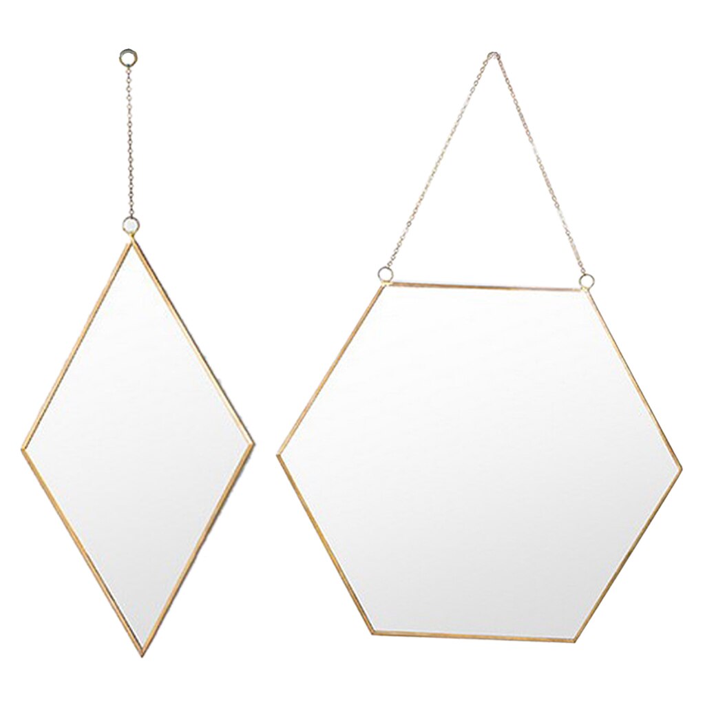 MagiDeal Hollywood Dressing Table Mirror Vanity Cosmetic Dress Mirror Bathroom Hanging Mirror Fitting Room Wall Decor 2Pcs