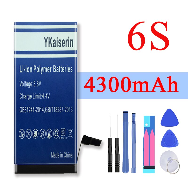 Ad alta Capacità Della Batteria Del Telefono Mobile Per Il IPhone 4 4s 6s 6 7 8 6S/6/7/8 più di X Batteria di Ricambio Per Apple 5 5S 5C Se + Codice Binario: For iPhone 6S