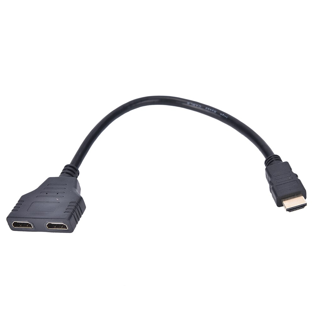 HDMI 1 Male To Dual HDMI 2 Female Y Splitter Cable Adapter HD LED LCD TV 30cm HDMI Male To Female Splitter Cables