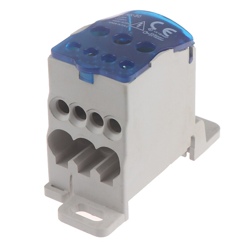 1PC Din Rail Terminal Junction Box One In Several Out Power Distribution Block Box Universal Electric Wire Connector