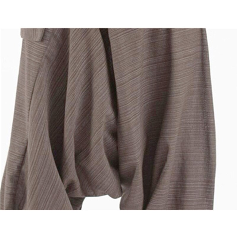 Pantalones bombachos tailandeses para hombre, ropa informal Vintage, holgada, Bohemia, para Festival, Hippy, pantalones de pierna ancha de cintura alta, trajes medievales