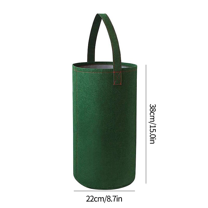 Vilt Plant Grow Bag Aardappel Grow Bag Met Handvat Opknoping Plant Pot Voor Groente Fruit Tuin Yard Planten Potten Saco de Cultivo: Green 2