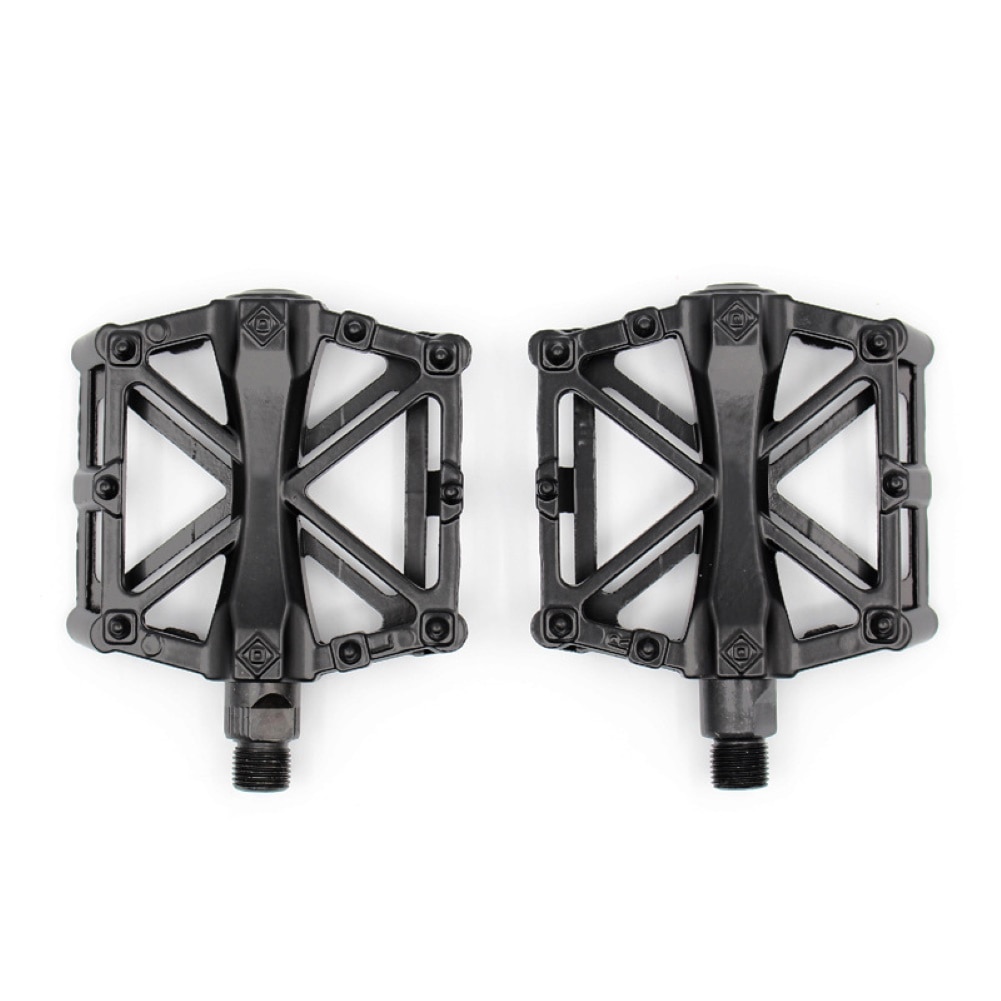 1 par de pedales ultraligeros de aleación de aluminio para bicicleta de montaña MTB, accesorios de bicicleta, piezas de repuesto: Black