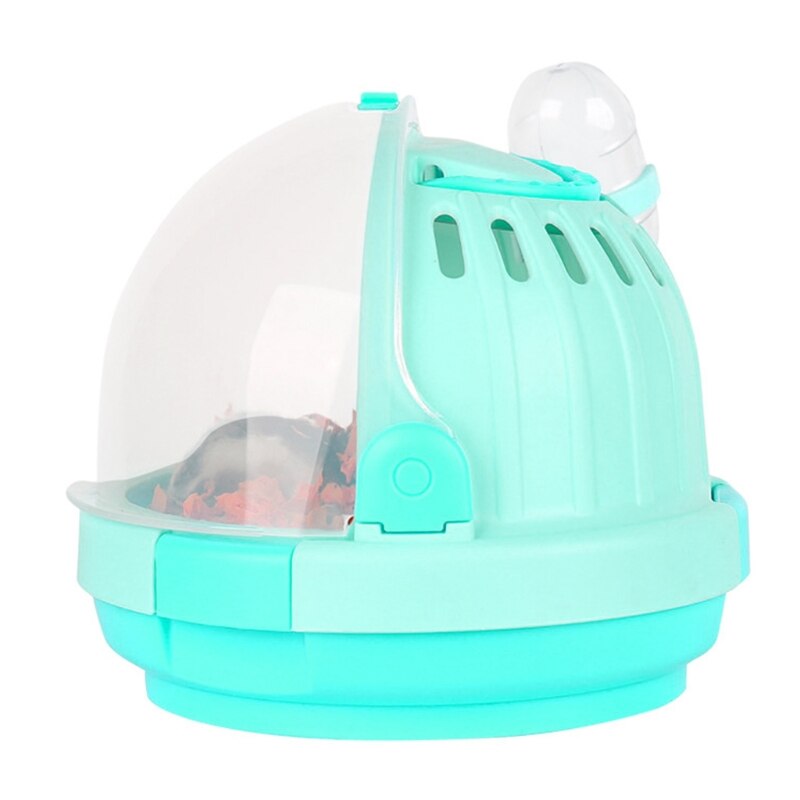 Small Pet Handheld Hamster Cage Portable Travel Carrier Outdoor Carrying Case E56E