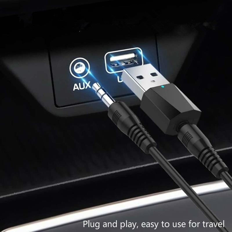 Bluetooth アダプタ 4.2 3.5 ミリメートルジャックミニ bluetooth PC 車のコンピュータトランスミッタ USB bluetooth Aux 音楽アダプタ受信機