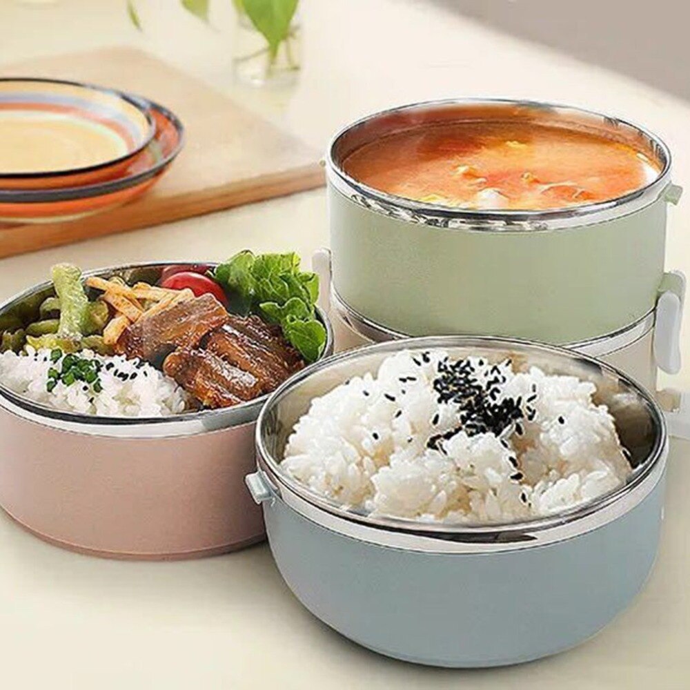 Compact Size Thuis Kantoor Lunchbox Thermische Voor Voedsel Bento Box Rvs Lunchbox Voor Kinderen Draagbare Picknick