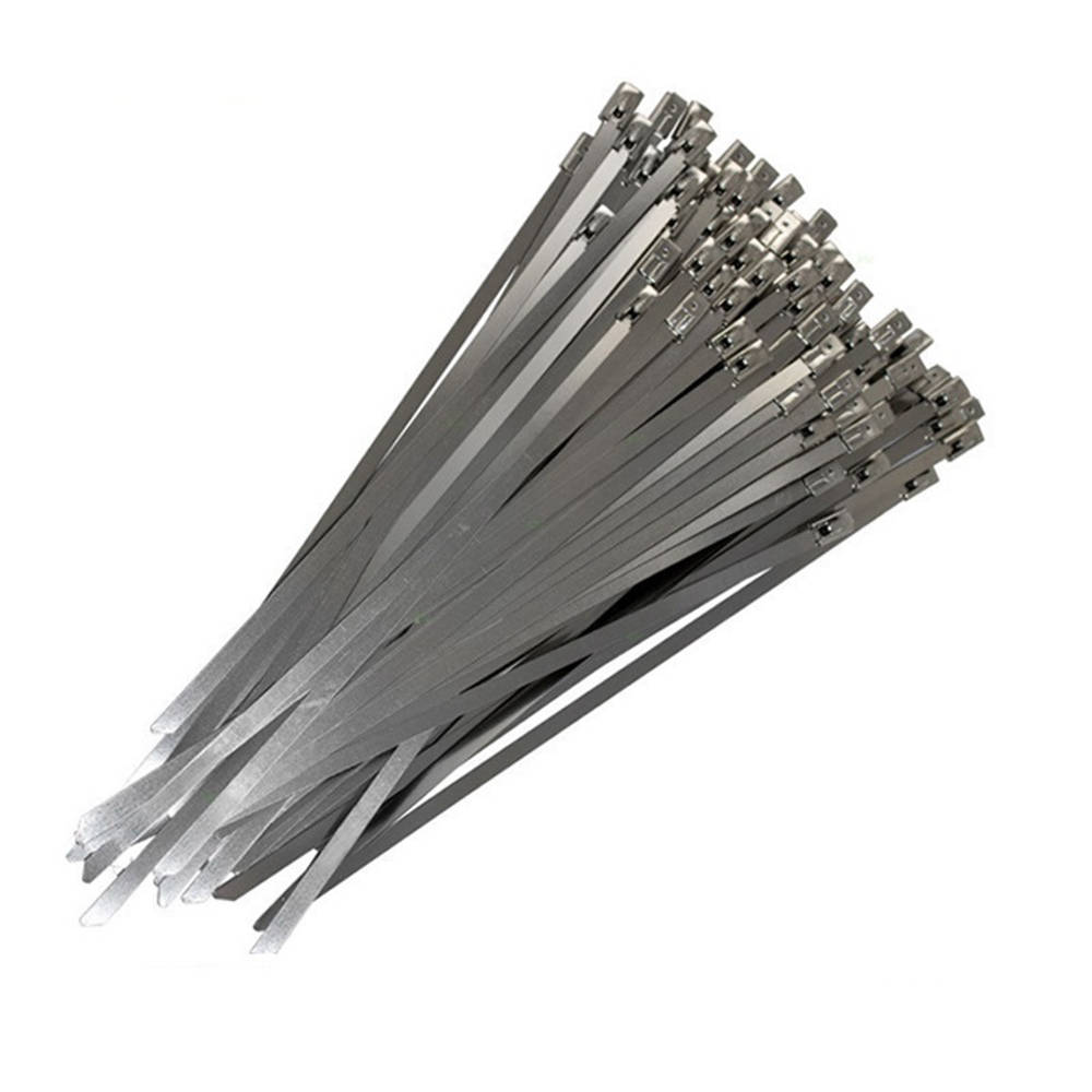 Bridas de acero inoxidable para tubo de escape de BMW, bridas Extra largas y anchas para cables de acero inoxidable para BMW E60 E61 5 SERIES EP-ZS100, 100 unidades