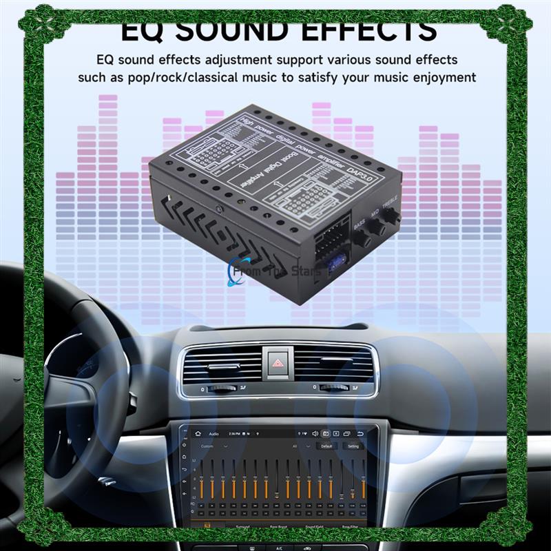 24-uurs levering Auto DSP-versterker DC 12V Hi-Fi Booster Audio Stereo Digitale geluidsprocessors 4X60w voor Android Lossless Upgrade