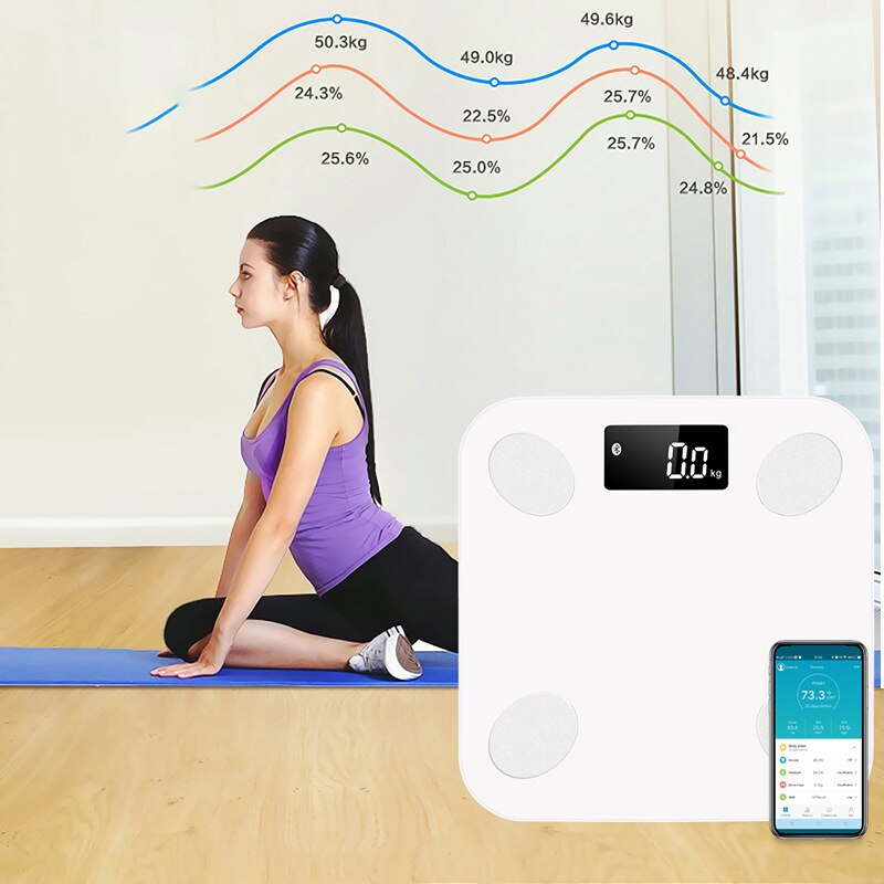 Scales Floor Body Weight Bathroom Scale Smart Backlit Display Scale Body Weight Body Water Muscle Mass