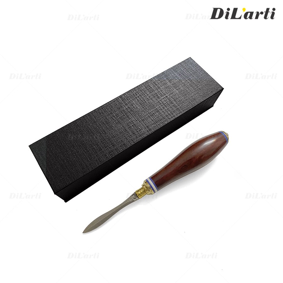 Damascus Dalbergia Louvelii Waardevolle Massief Houten Handvat Thee Knifetea Kegel Thee Schop Kan Winkel Verborgen Theeceremonie Accessoires