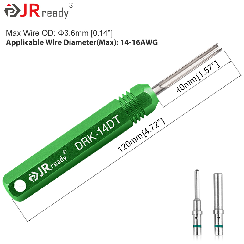 JRready Pin Extractor Tool For Solid/Stamped Contacts Terminal Removal Instrument For Deutsch Connector DT/DTM/DTP/HDP/DRC ,RT1B: Brown