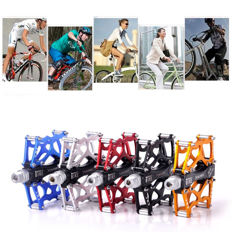 Pedales coloridos para bicicleta, equipo de ciclismo con plataforma, cuatro Uds., rodamiento sellado, 9/16