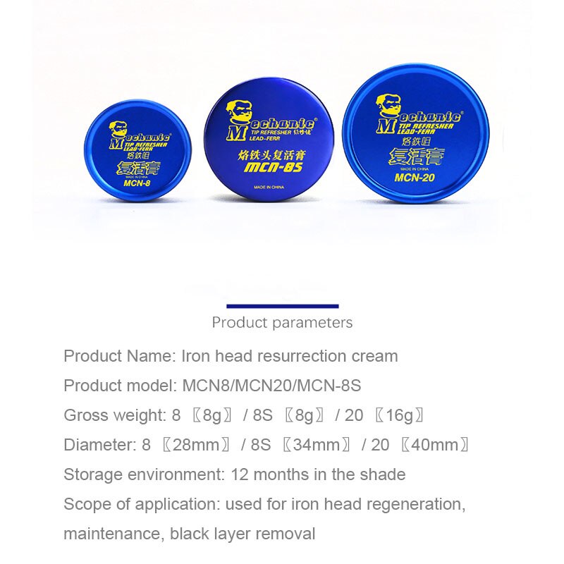 Crème de résurrection pour pointe de fer à souder mécanique, pâte d'oxyde rafraîchissante, sans plomb, pour tête de fer