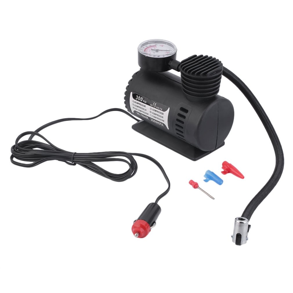 Mini 12V Air Compressor Inflator Pump Toys Sports Electric Pump Portable Mini Compact Compressor Pump Tyre Air Inflator