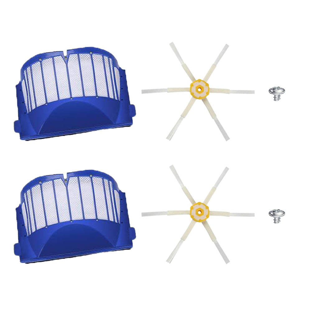 Kit de reemplazo de cepillos/filtros Hepa para iRobot Roomba serie 600, 610, 620, 630, 650, 660, piezas de limpiador al vacío, accesorios: SMT116