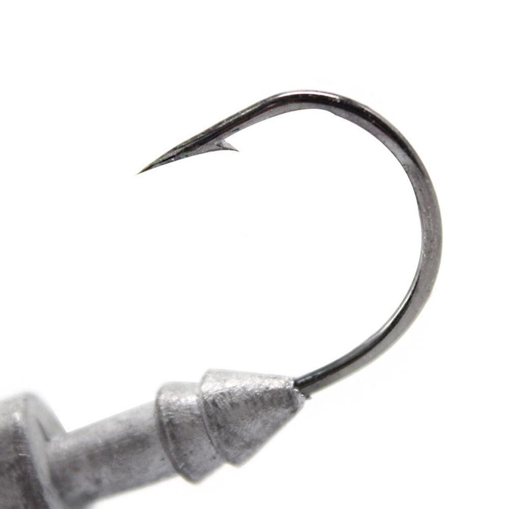 Fiske jigg krok 3.5/5/7/10/14/20g fisk jigg huvud fiske krok set offset sänke mjuk mask krok för bas karp fiske tillbehör