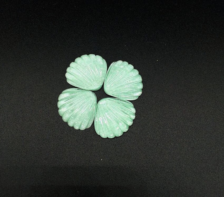 25 stks Handgemaakte Glitter Shell Hars Decoratie Glitter mix verschillende kleuren Cabochon Regenboog Shell plaksteen hars cabochon