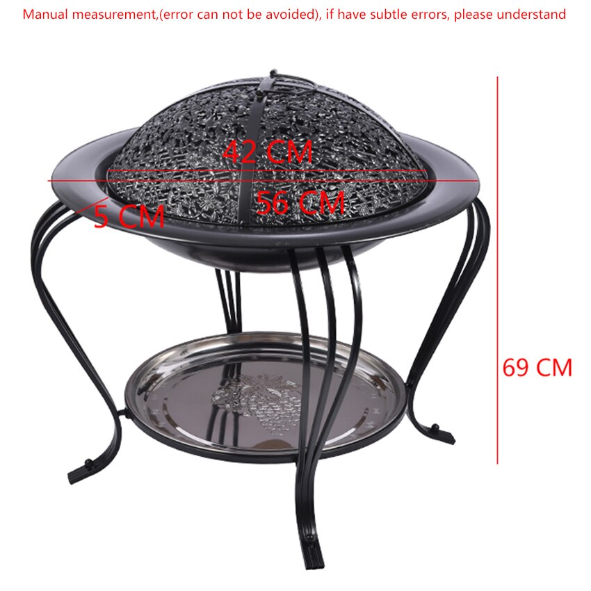Barbecue Oven Portable Charcoal Brazier BBQ Grill Cooker Multi-Purpose Camp Heating Coal Brazier Outdoor Coal Charcoal Stove