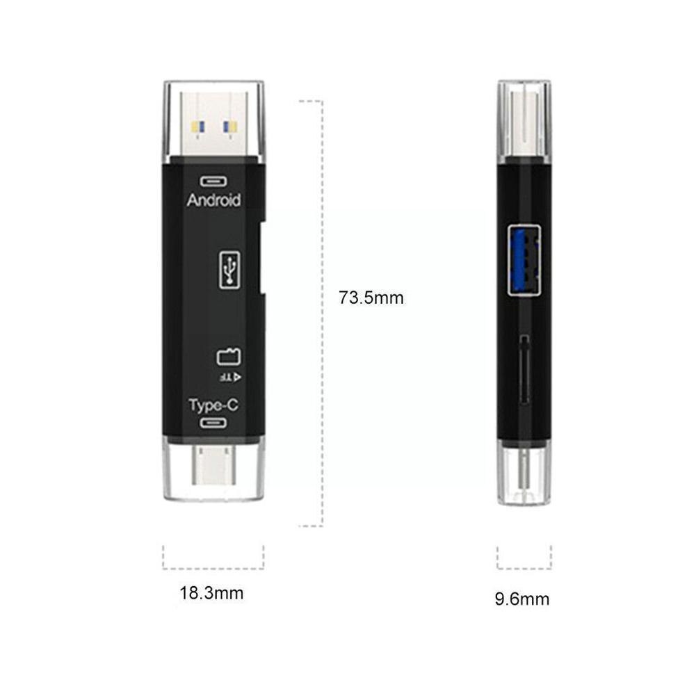 5in1 Multi Otg Card Reader Micro-sd / Sd Card / Usb Tf Type-c Computer Universal Android Phone Support Type-c / Reader / N6o2