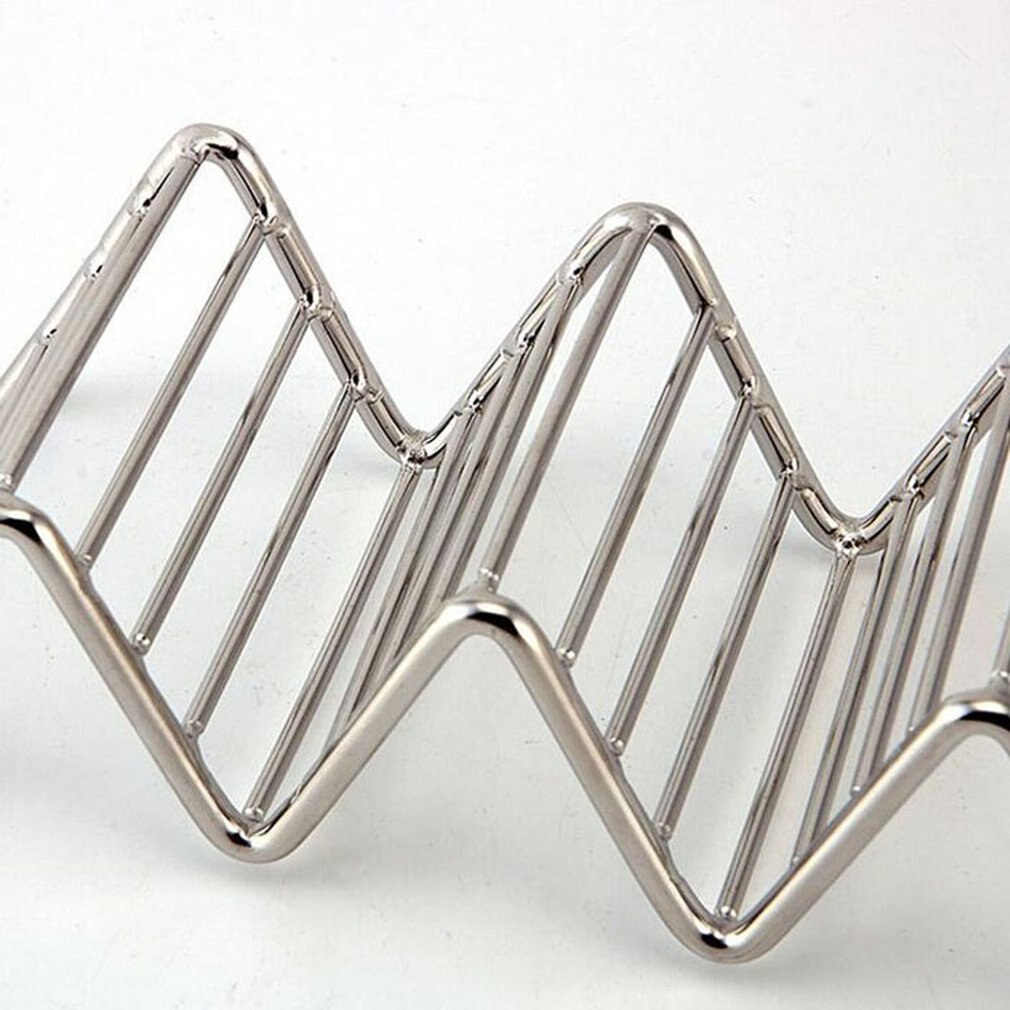 Wave Shape Stainless Steel Holders Rack Food Hard Stand Display Holds Kitchen Restaurant Tools Corn Roll Holder
