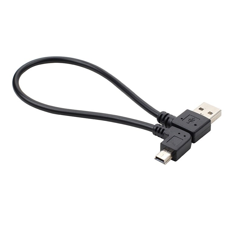 Double elbow MINI USB male to USB male adapter cable T port double left bend Mini male to USB-A male data cable