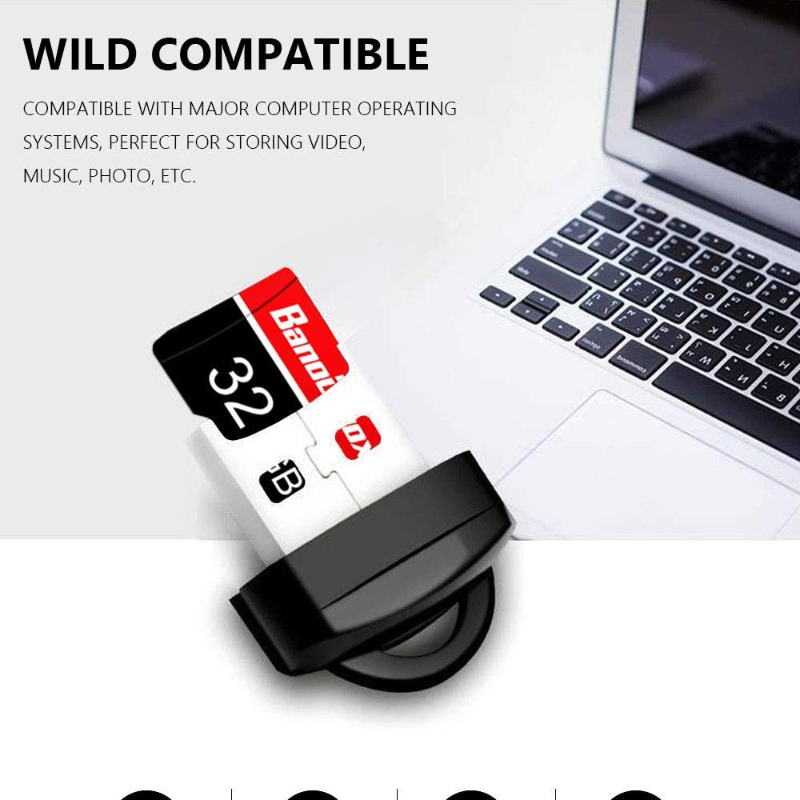 Mini USB 2.0 Card Reader Memory Card Adapter for TF/Micro Sd Cards Reading High Speed Card Reader with Plastic Lid Key Ring