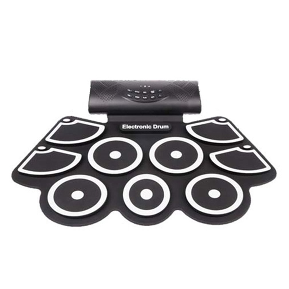 Elektronische digitale drum ingebouwde luidspreker draagbare batterij elektronische rol drum pad opvouwbaar oefeninstrument: 1