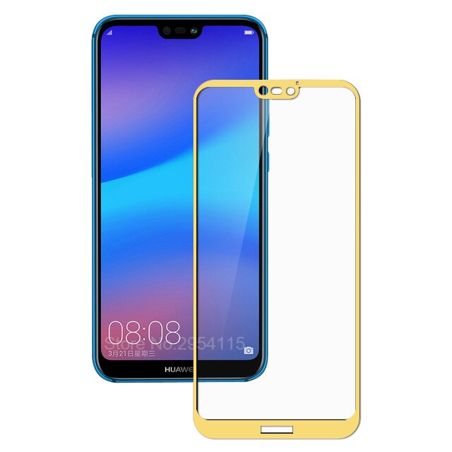 3D Tempered Glass For Huawei P20 Lite light Glass Armor Screen Protector Glas Hawei P 20 Pro 20Pro 20lite P20Pro P20Lite Film: Gold / P20 Pro (6.1inch)