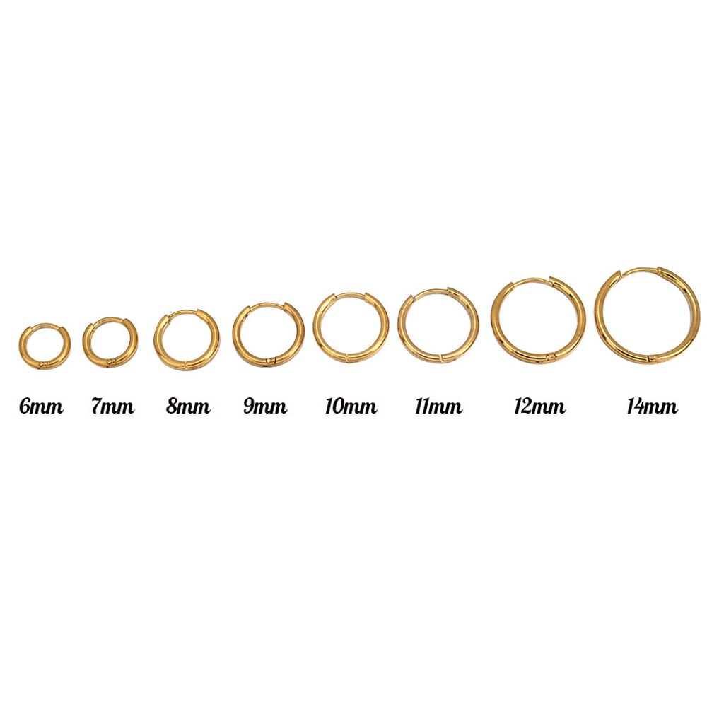 Stainless Steel Hoop Earrings Nose Ring Smooth Small Rounded Dainty Huggies Helix Daith Men Women Piercing Jewelry 18G