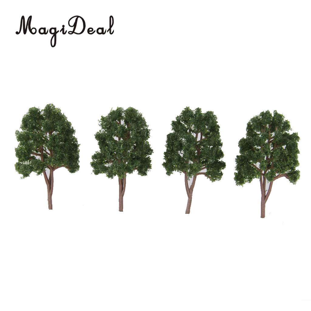 MagiDeal 20Pcs/Pack Dark Green Model Trees N Scale Train Park Railroad Railway Layout Wargame Scenery Scene Diorama Toys 7.5cm